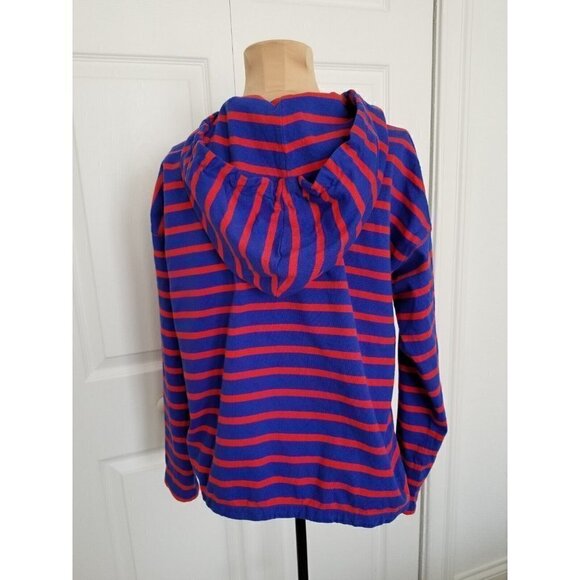 GAP Red Blue Long Sleeve V-Neck Cotton Hoodie Womens Sz (S) - Picture 3 of 14